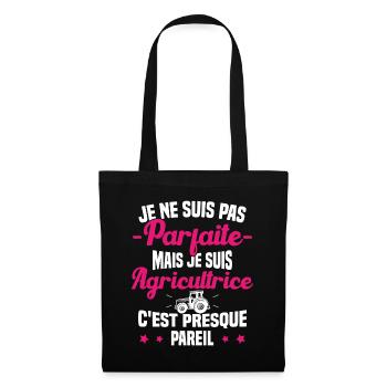 Pas parfaite mais je suis Agricultrice Femme Cool - Sac en tissu - noir - Devant