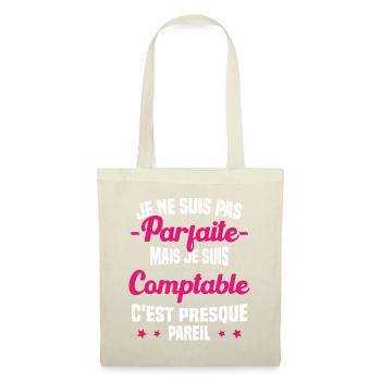 Pas parfaite mais je suis Comptable Humour Cadeau - Sac en tissu - nature - Devant