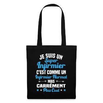 Je Suis Un Super Infirmier Cadeau - Sac en tissu - noir - Devant