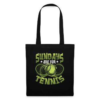 Les dimanches sont pour les joueurs de tennis - Sac en tissu - noir - Devant