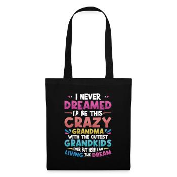 Une grand-mère fière aime ses petits-enfants - Sac en tissu - noir - Devant