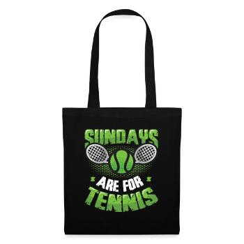 Les dimanches sont pour les joueurs de tennis - Sac en tissu - noir - Devant