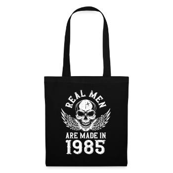Geburtstag 1985 Echte Männer sind 1985 geboren - Stoffbeutel - Schwarz - Vorne