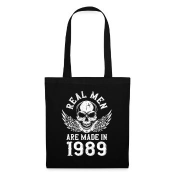 Anniversaire 1989 De vrais hommes sont nés en 1989 - Sac en tissu - noir - Devant