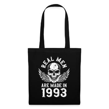 Geburtstag 1993 Echte Männer sind 1993 geboren - Stoffbeutel - Schwarz - Vorne