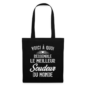 Voici à quoi ressemble le meilleur Soudeur Humour - Sac en tissu - noir - Devant