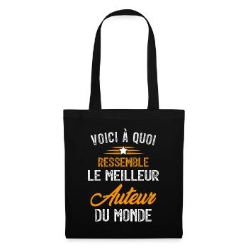 Voici à quoi ressemble le meilleur Auteur Cadeau - Sac en tissu - noir - Devant