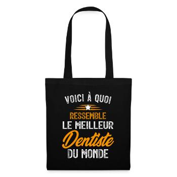 Voici à Quoi Ressemble le Meilleur Dentiste Cadeau - Sac en tissu - noir - Devant