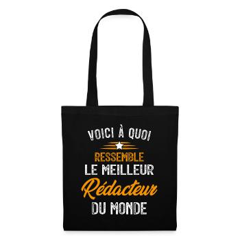 Voici à Quoi Ressemble le Meilleur Rédacteur - Sac en tissu - noir - Devant