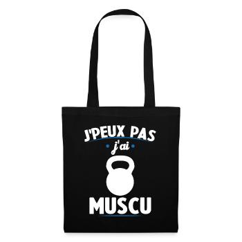 Je Peux Pas J'ai Muscu - Sac en tissu - noir - Devant