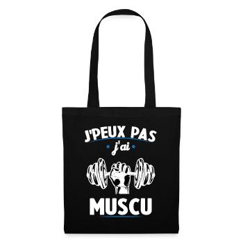 Je Peux Pas J'ai Muscu - Sac en tissu - noir - Devant