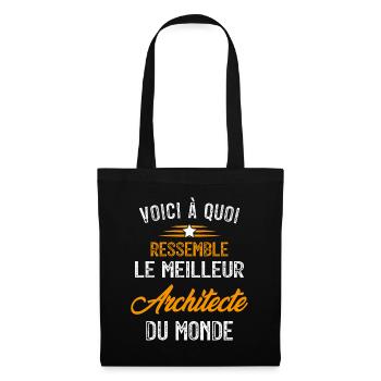 Voici à quoi ressemble le meilleur Architecte - Sac en tissu - noir - Devant