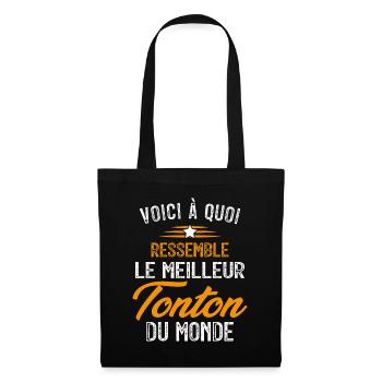 Voici à quoi ressemble le meilleur Tonton du Monde - Sac en tissu - noir - Devant