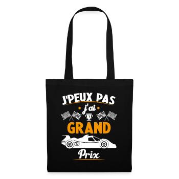 Je peux pas j'ai Grand Prix - Sac en tissu - noir - Devant