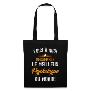 Voici à quoi ressemble le meilleur Psychologue - Sac en tissu - noir - Devant