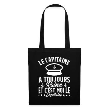 Le Capitaine A Toujours Raison C'est Moi Capitaine - Sac en tissu - noir - Devant