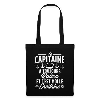 Le Capitaine A Toujours Raison C'est Moi Capitaine - Sac en tissu - noir - Devant