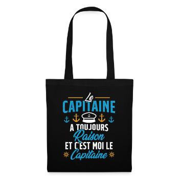 Le Capitaine A Toujours Raison C'est Moi Capitaine - Sac en tissu - noir - Devant
