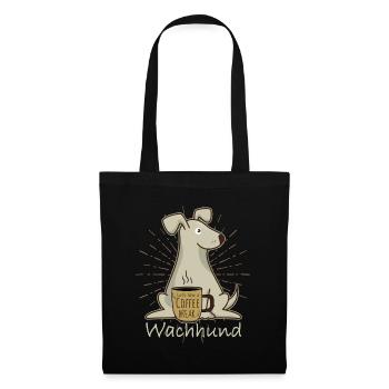 Chien de garde Café Chien Propriétaire de chien - Sac en tissu - noir - Devant