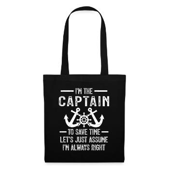 Le Capitaine A Toujours Raison C'est Moi Capitaine - Sac en tissu - noir - Devant