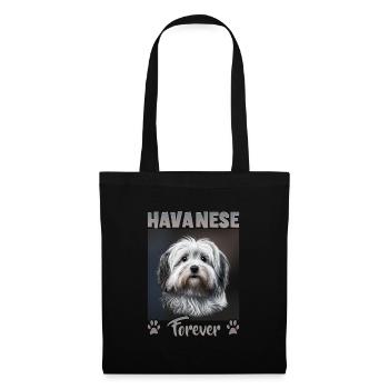 Hunde Spruch Havaneser Design für Hundeliebhaber - Stoffbeutel - Schwarz - Vorne