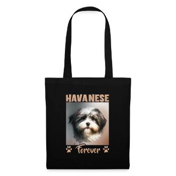 Hunde Spruch Havaneser Design für Hundeliebhaber - Stoffbeutel - Schwarz - Vorne