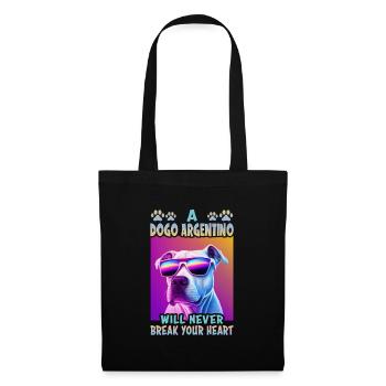 Hunde Spruch Dogo Argentino Design für - Stoffbeutel - Schwarz - Vorne