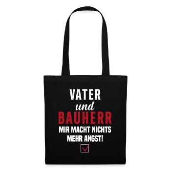 Papa et promoteur Rien ne me fait plus peur - Sac en tissu - noir - Devant