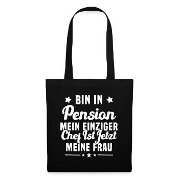 Cadeau retraité Mon seul patron c'est ma femme - Sac en tissu - noir - Devant