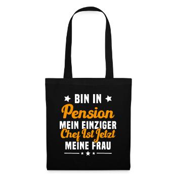 Cadeau retraité Mon seul patron c'est ma femme - Sac en tissu - noir - Devant