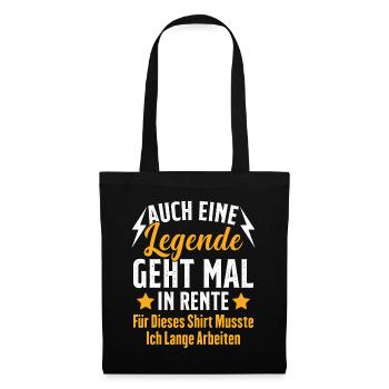 Une légende prend sa retraite Un drôle de retraité - Sac en tissu - noir - Devant