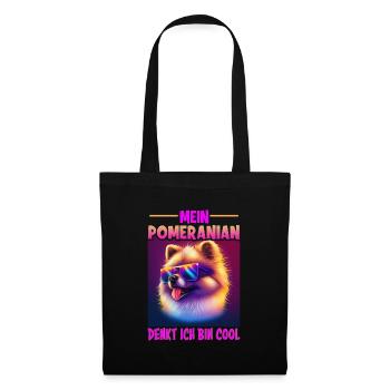 Hunde Spruch Pomeranian Design für Hundeliebhaber - Stoffbeutel - Schwarz - Vorne