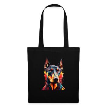 Dog saying Doberman design pour les amoureux des chiens - Sac en tissu - noir - Devant