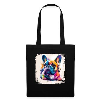 Chiens Français Bulldog Amateurs de chiens - Sac en tissu - noir - Devant