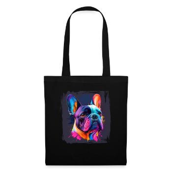 Chiens Français Bulldog Amateurs de chiens - Sac en tissu - noir - Devant