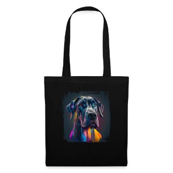 Chien disant Dogue allemand pour les amoureux des chiens - Sac en tissu - noir - Devant
