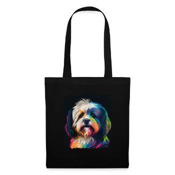 Hunde Spruch Havaneser Design für Hundeliebhaber - Stoffbeutel - Schwarz - Vorne