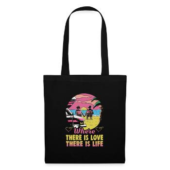 Valentinstag Geschenke Liebhaber Und Paare Designs - Stoffbeutel - Schwarz - Vorne