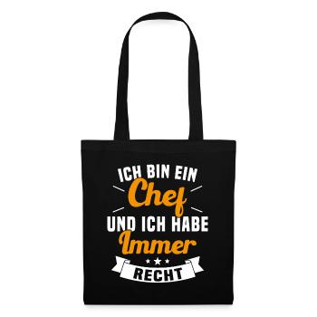 LE CHEF A TOUJOURS RAISON - Sac en tissu - noir - Devant