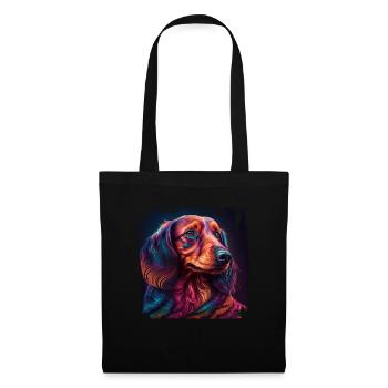 Hunde Spruch Dachshund Design für Hundeliebhaber - Stoffbeutel - Schwarz - Vorne