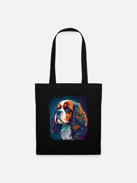 Hunde Spruch Cavalier Spaniel für Hundeliebhaber - Stoffbeutel - Schwarz