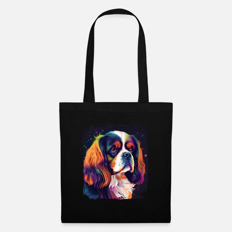 Hunde Spruch Cavalier Spaniel für Hundeliebhaber - Stoffbeutel - Schwarz