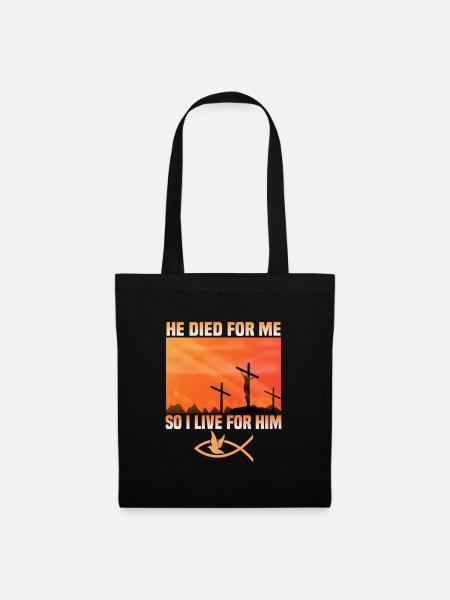 Christian Quotes Designs for Believing Christians - Tote Bag - black