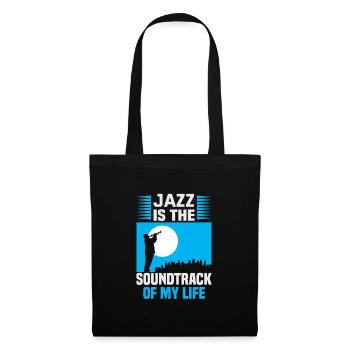Musiciens d’orchestre de musique jazz - Sac en tissu - noir - Devant