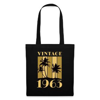 Born 1963 Year of birth Date of birth Vintage - Tote Bag - black - Front