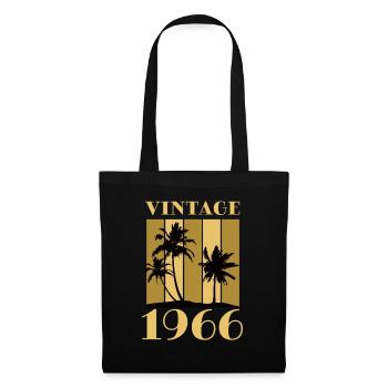 Born 1966 Year of birth Date of birth Vintage - Tote Bag - black - Front
