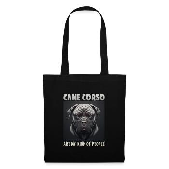 Hunde Spruch Cane Corso Design für Hundeliebhaber - Stoffbeutel - Schwarz - Vorne