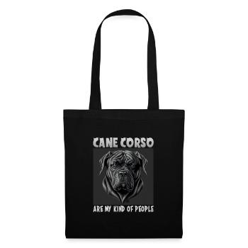 Hunde Spruch Cane Corso Design für Hundeliebhaber - Stoffbeutel - Schwarz - Vorne