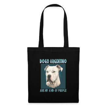 Hunde Spruch Dogo Argentino Design für - Stoffbeutel - Schwarz - Vorne