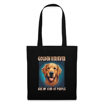 Hunde Spruch Golden Retriever Design - Stoffbeutel - Schwarz - Vorne